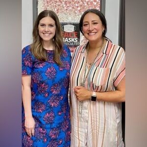 Floral Blue and Pink J. Crew Shift Dress, Size 12